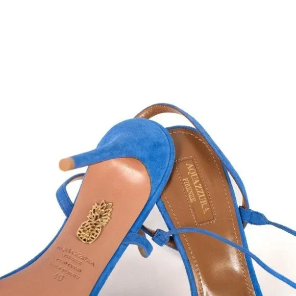 Aquazzura Blue Fringe Tassel Heels - Size 10 US - Picture 4 of 6